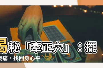 【牽正穴】揭秘「牽正穴」：擺脱痠痛，找回身心平衡