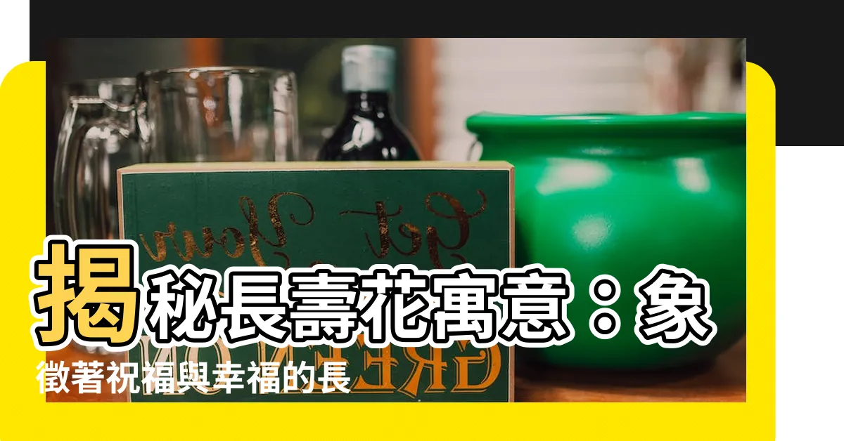 【長壽花寓意】揭秘長壽花寓意：象徵著祝福與幸福的長壽之花