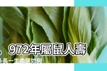 【1972年生的命運如何】1972年屬鼠人壽命多長一生命運如何 |句句戳心 |你認命嗎 |