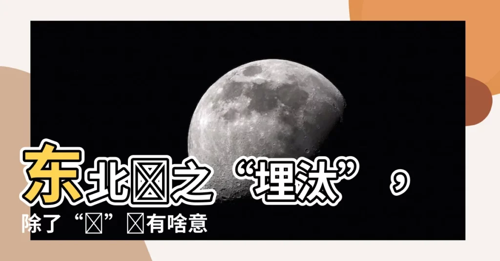 【埋汰 意思】東北話之“埋汰”,除了“髒”還有啥意思?