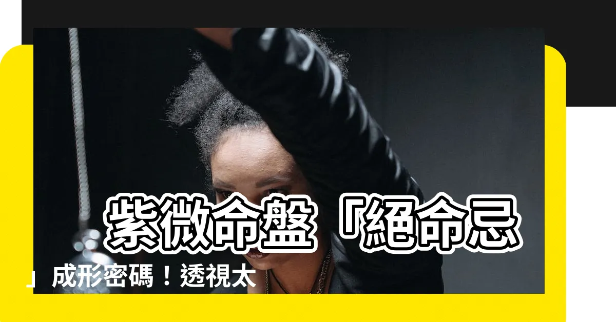 【絕命忌】 紫微命盤「絕命忌」成形密碼！透視太魯閣號意外災厄