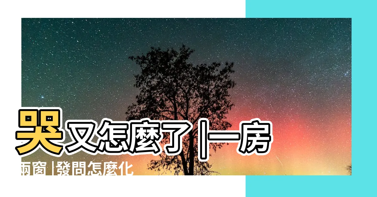 【一房二窗】哭又怎麼了 |一房兩窗 |發問怎麼化解鄉民笑回 |