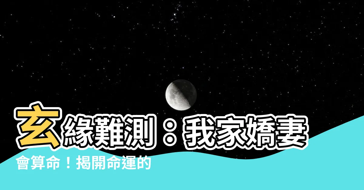 【玄緣難測我家嬌妻會算命小説】玄緣難測:我家嬌妻會算命!揭開命運的神秘面紗