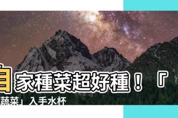 【好種的蔬菜】自家種菜超好種！「6款蔬菜」入手水杯就能種