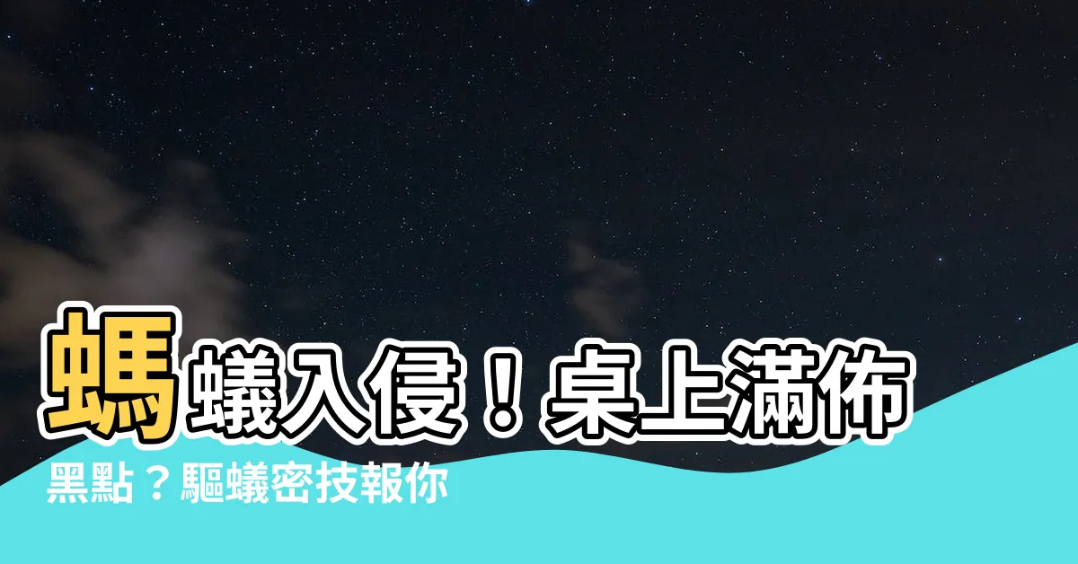 【桌上有螞蟻】螞蟻入侵！桌上滿佈黑點？驅蟻密技報你知
