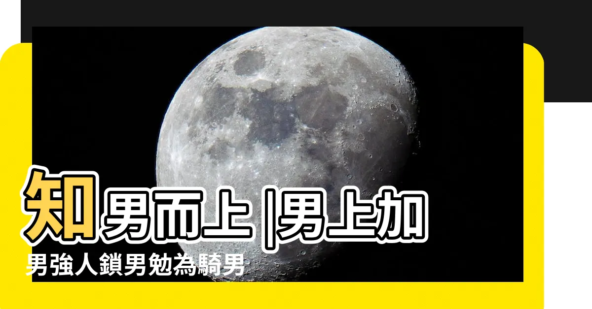 【男分男解】知男而上 |男上加男強人鎖男勉為騎男面有男色左右為男男男自語男能 |老司機有沒有類似強人鎖男的成語 |