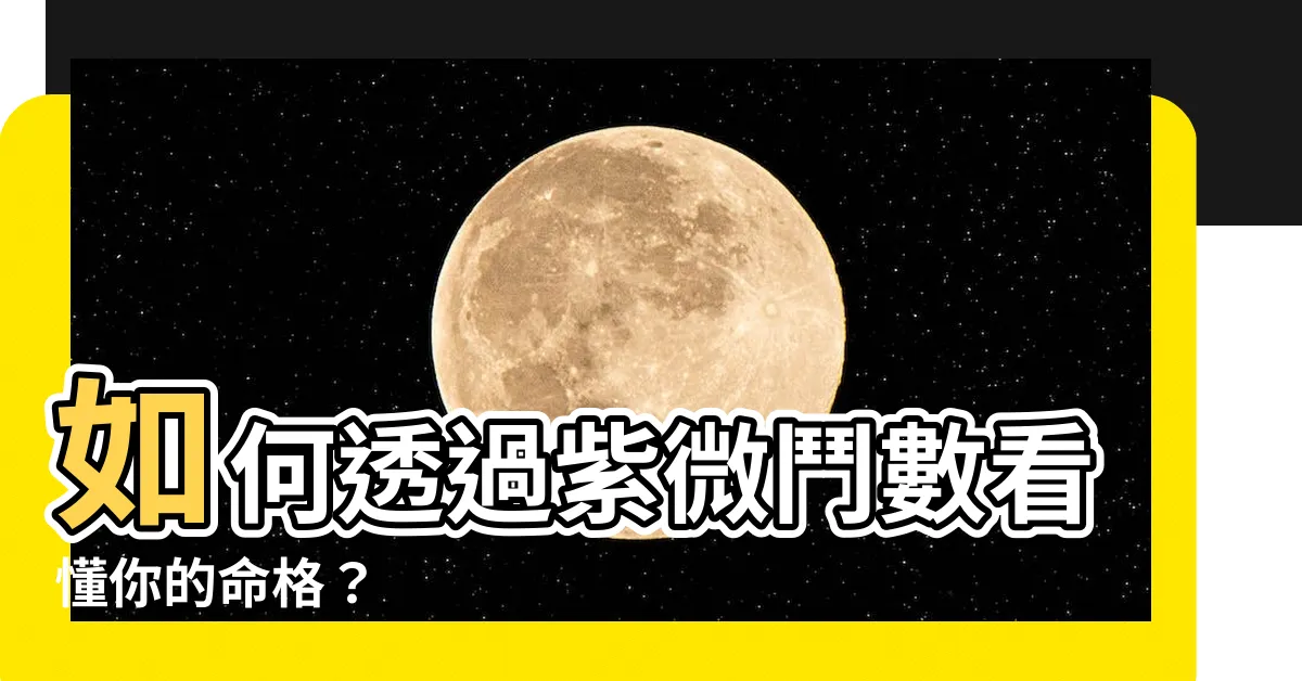 【命格怎麼看】如何透過紫微鬥數看懂你的命格？