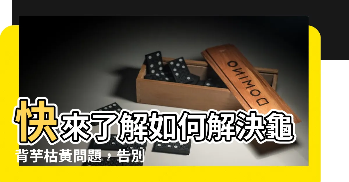 【龜背芋枯黃】快來瞭解如何解決龜背芋枯黃問題，告別黃葉的5個神奇方法！