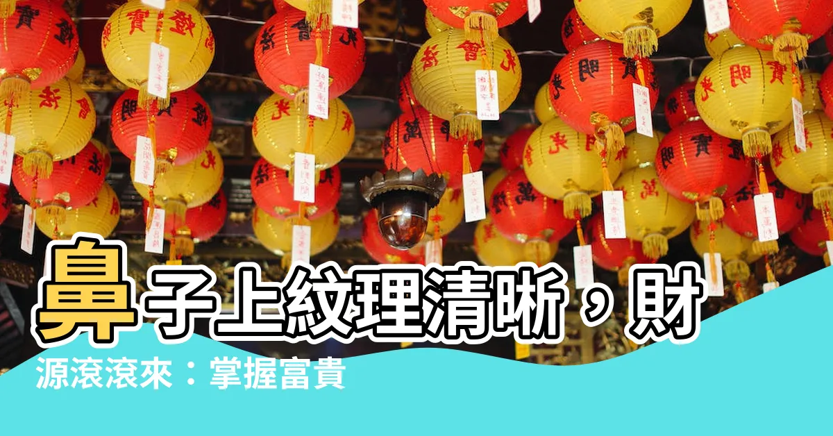 【鼻有光澤】鼻子上紋理清晰，財源滾滾來：掌握富貴發達的面相密碼！