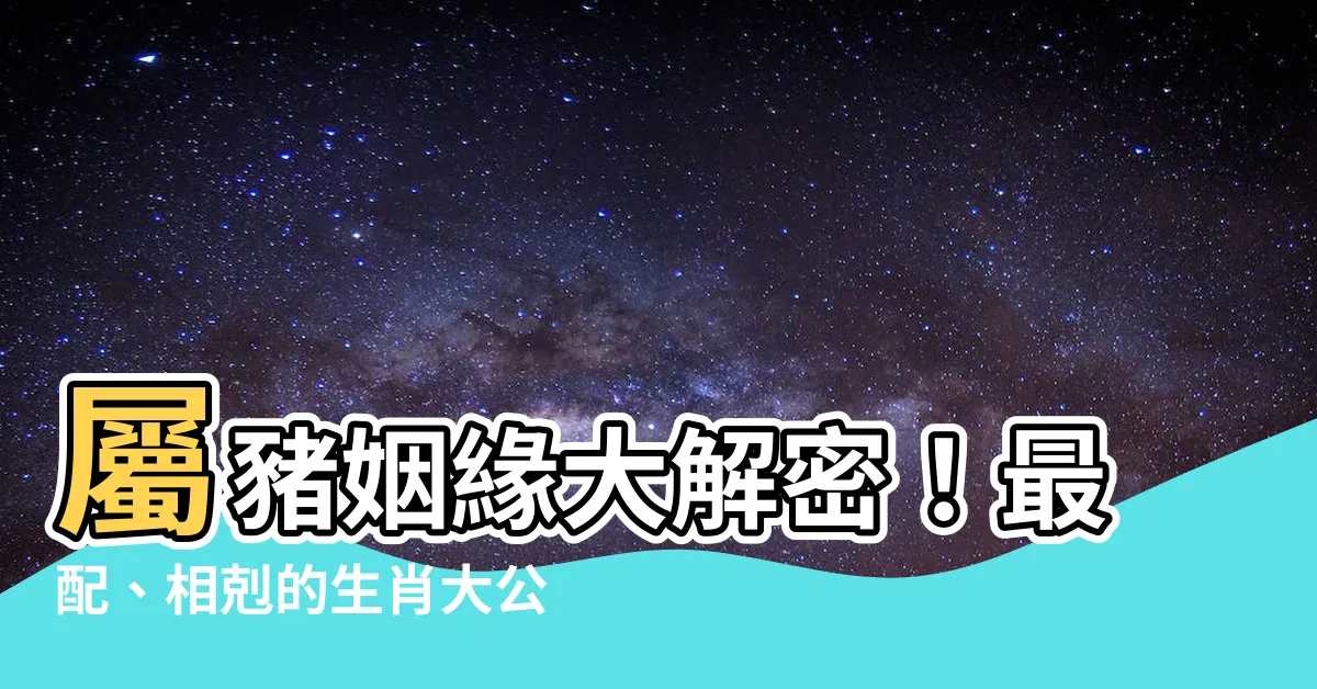 【屬豬的和什麼屬相最配】屬豬姻緣大解密！最配、相剋的生肖大公開