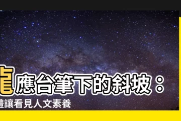 【斜坡 龍應台】龍應台筆下的斜坡：從禮讓看見人文素養大考驗