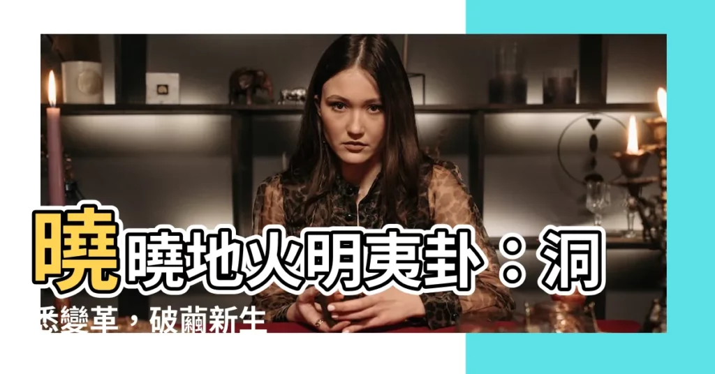 【地火明】曉曉地火明夷卦：洞悉變革，破繭新生