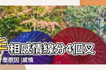 【感情線有四個分叉】手相感情線分4個叉是什麼原因 |感情線分叉説明了什麼 |事業不順 |