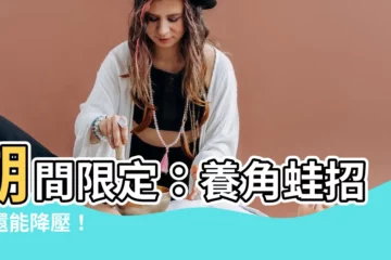 【養角蛙招財】期間限定：養角蛙招財還能降壓！