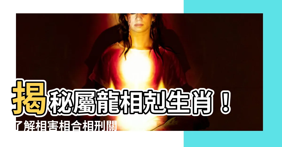 【屬龍相剋】揭秘屬龍相剋生肖！瞭解相害相合相刑關係，讓你幸福無憂