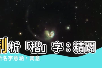 【楷意思名字】剖析「楷」字：精闢解析名字意涵，寓意深遠