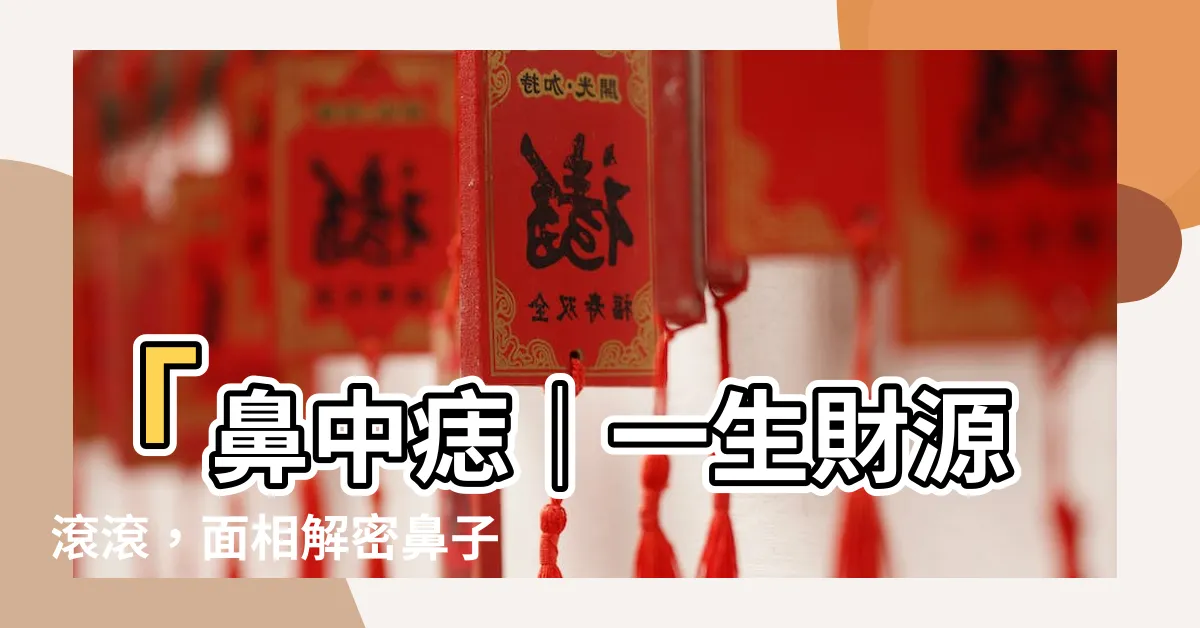 【鼻中痣】「鼻中痣｜一生財源滾滾，面相解密鼻子上的奇特痣相」
