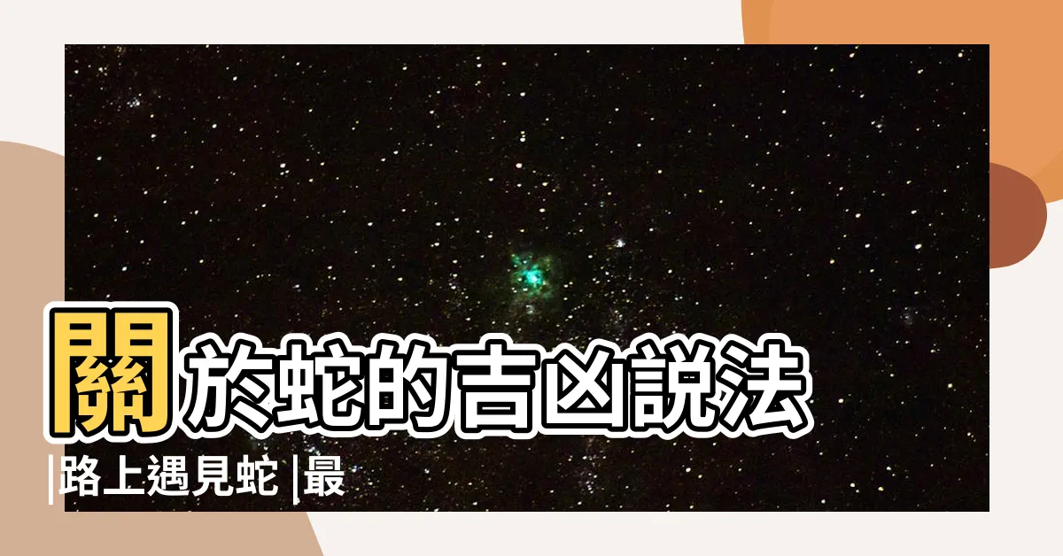 【路上遇到蛇】關於蛇的吉凶説法 |路上遇見蛇 |最安全的處理方式是什麼 |