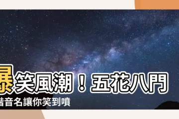 【諧音名】爆笑風潮！五花八門的諧音名讓你笑到噴飯