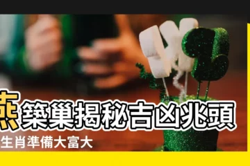 【燕築巢】燕築巢揭秘吉凶兆頭！4生肖準備大富大貴