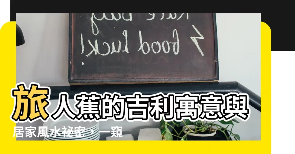 【旅人蕉 風水】旅人蕉的吉利寓意與居家風水秘密，一窺旅人蕉的神奇風水力量