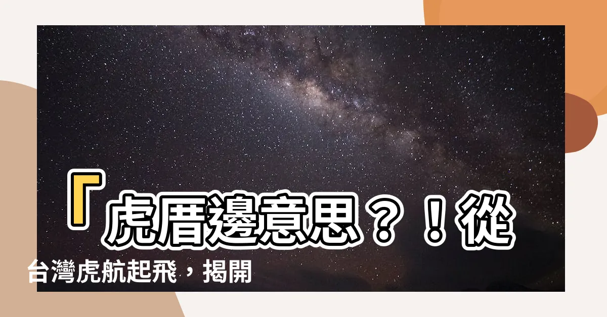 【虎厝邊意思】「虎厝邊意思？！從台灣虎航起飛，揭開機上4個重點！」