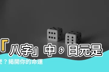 【八字 日元】「八字」中，日元是什麼？揭開你的命運密碼！