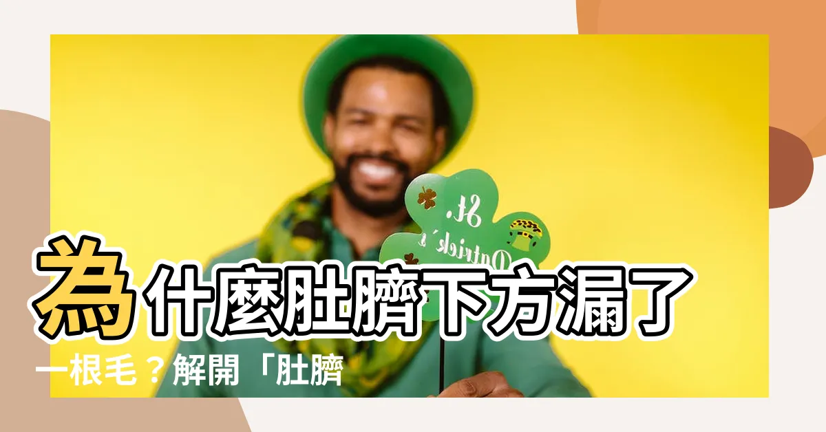 【肚臍下長一根毛】為什麼肚臍下方漏了一根毛？解開「肚臍下長一根毛」的奧秘！