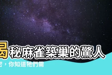 【麻雀築巢要多久】揭秘麻雀築巢的驚人秘密，你知道牠們需要多久才能完成嗎？