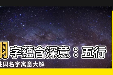 【翊的意思五行】翊字藴含深意：五行屬性與名字寓意大解析！