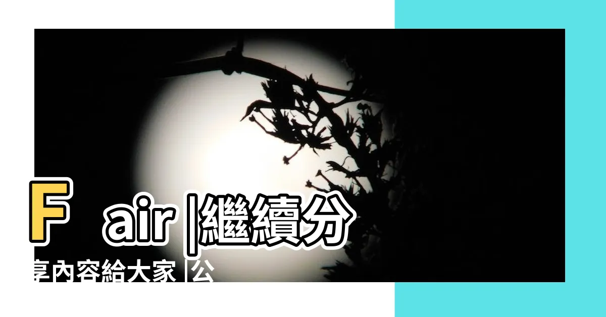 【vocus是什麼】Fair |繼續分享內容給大家 |公允價值缺口 |