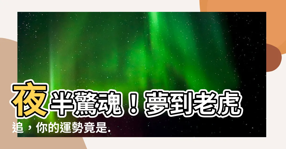 【夢到老虎追】夜半驚魂！夢到老虎追，你的運勢竟是...