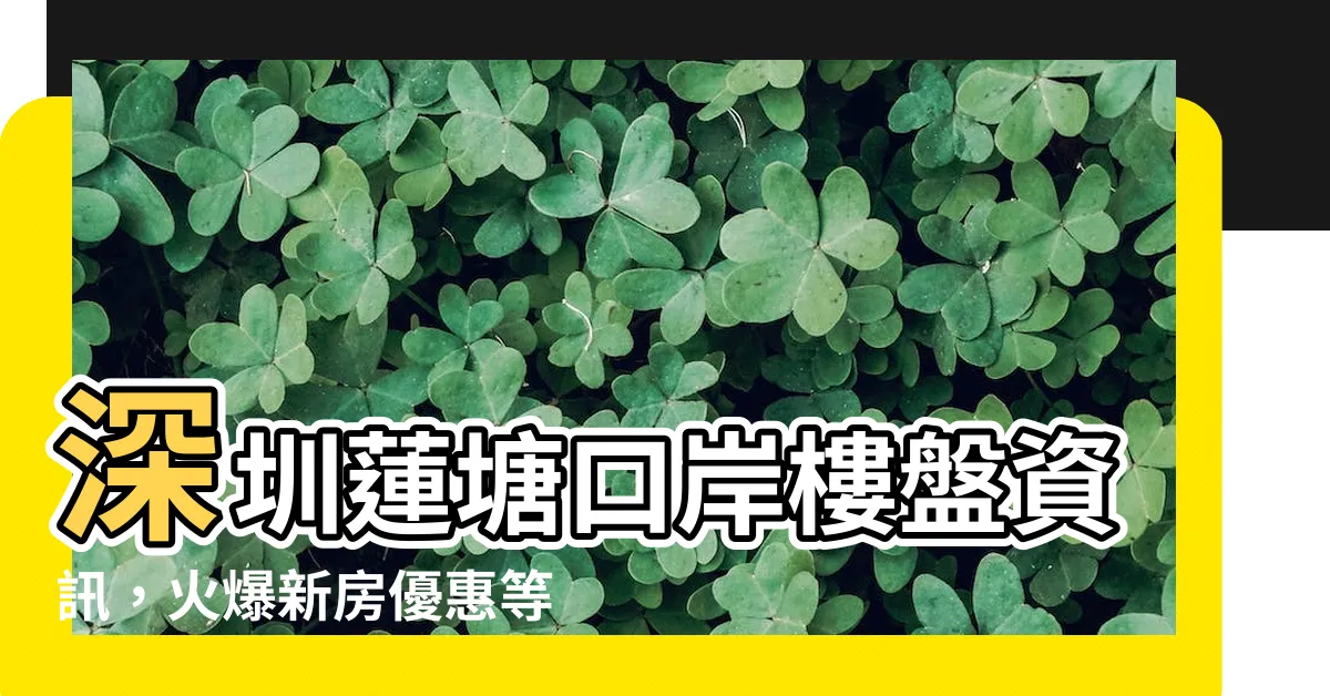 【蓮塘口岸樓盤】深圳蓮塘口岸樓盤資訊，火爆新房優惠等你來！