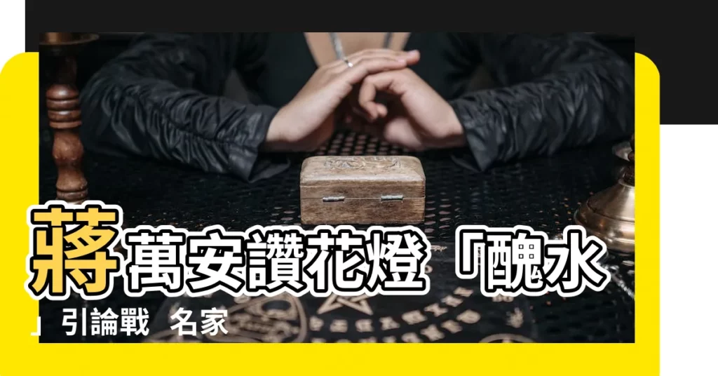 【醜水】蔣萬安讚花燈「醜水」引論戰 名家看法不一