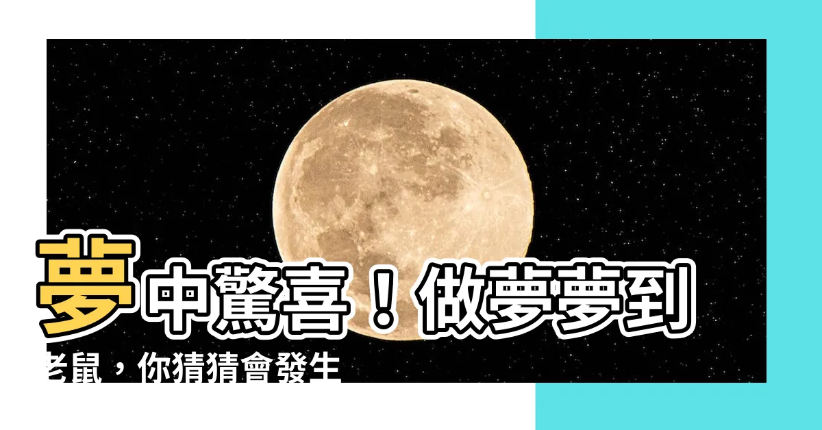 【做夢夢到老鼠】夢中驚喜！做夢夢到老鼠，你猜猜會發生什麼事？