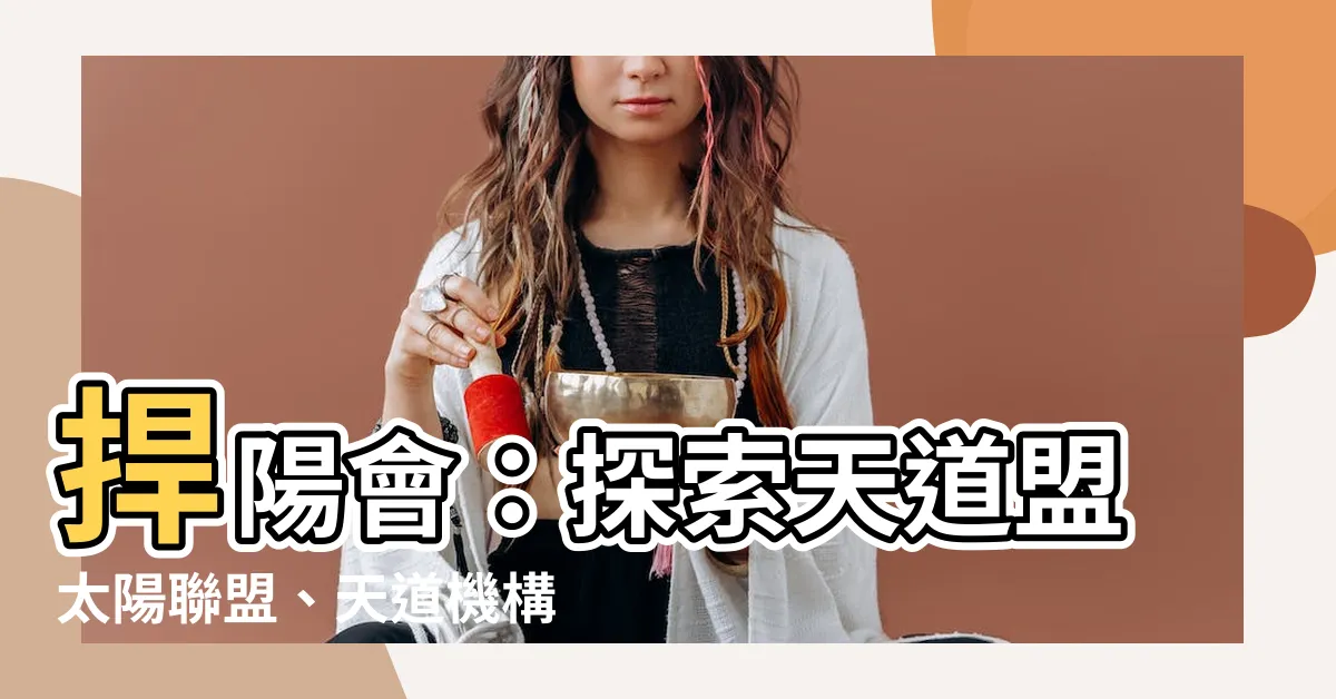 【捍陽會】捍陽會：探索天道盟太陽聯盟、天道機構及鑫安事業奠品