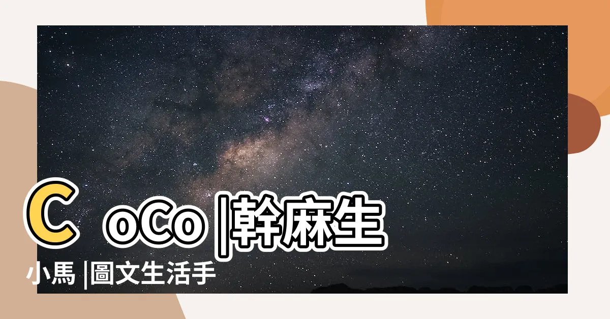 【生小馬意思】CoCo |幹麻生小馬 |圖文生活手作 |