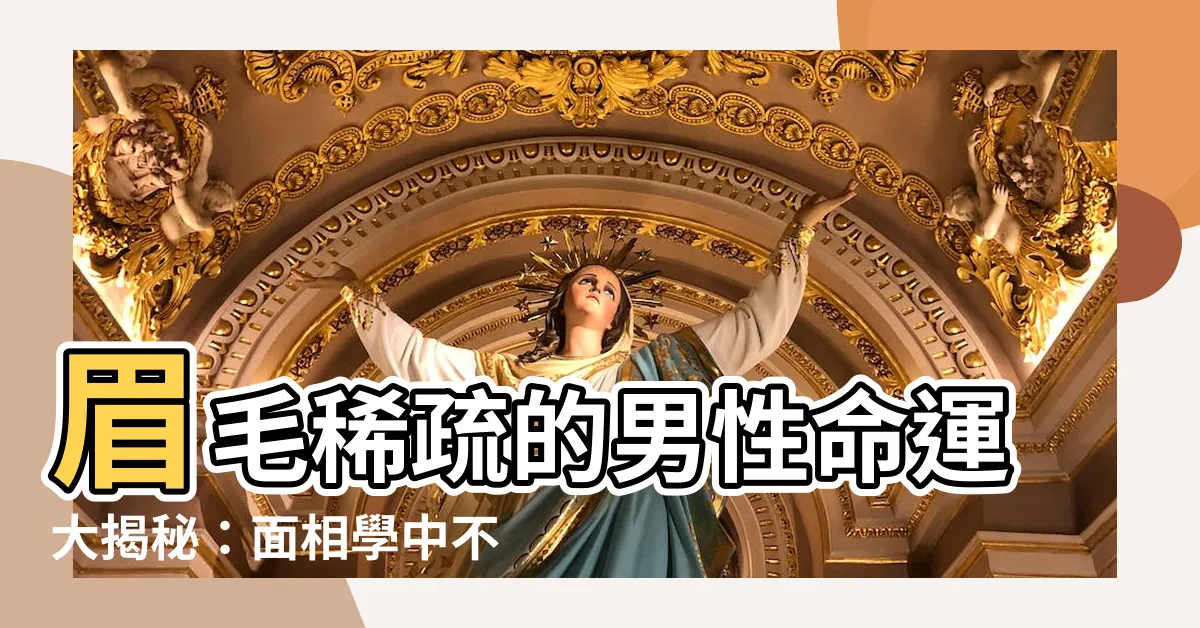 【眉毛少的男人】眉毛稀疏的男性命運大揭秘：面相學中不容忽視的關鍵