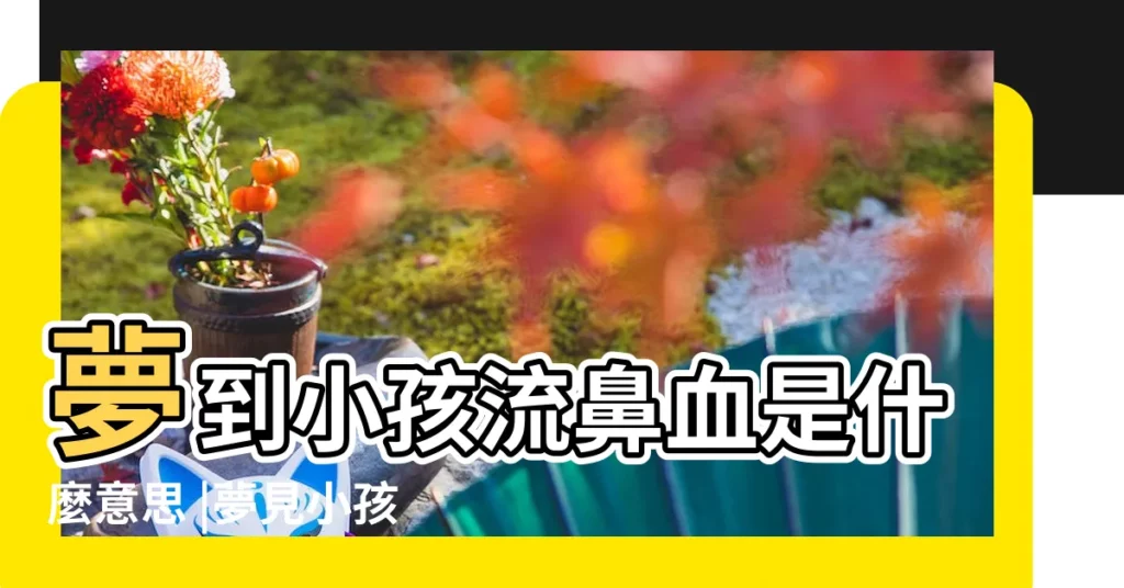 夢到小孩流鼻血是什麼意思 |夢見小孩流鼻血 |夢見兒子流鼻血 |【孕婦夢見孩子鼻子流血是什麼意思】