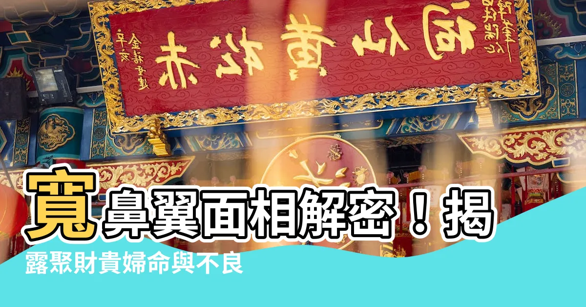 【寬鼻翼面相】寬鼻翼面相解密！揭露聚財貴婦命與不良習慣的影響