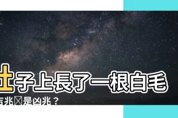【肚子長一根白毛】肚子上長了一根白毛：吉兆還是凶兆？