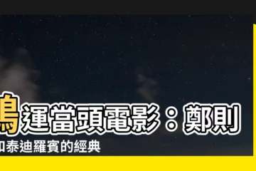 【鴻運當頭 電影】鴻運當頭電影：鄭則仕和泰迪羅賓的經典喜劇！