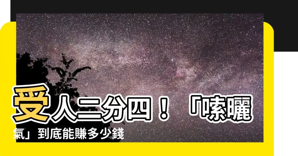 【受人二分四】受人二分四！「嗦曬氣」到底能賺多少錢？