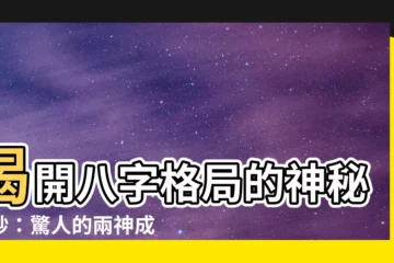 【兩神成象】揭開八字格局的神秘面紗：驚人的兩神成象格