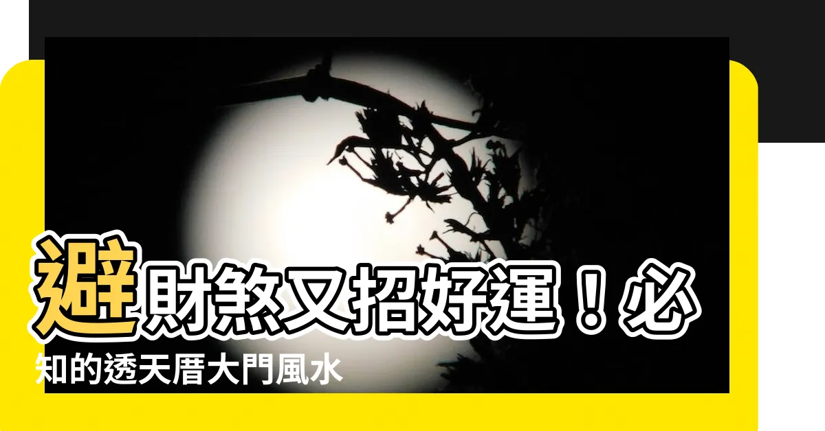 【透天厝大門】避財煞又招好運！必知的透天厝大門風水要點