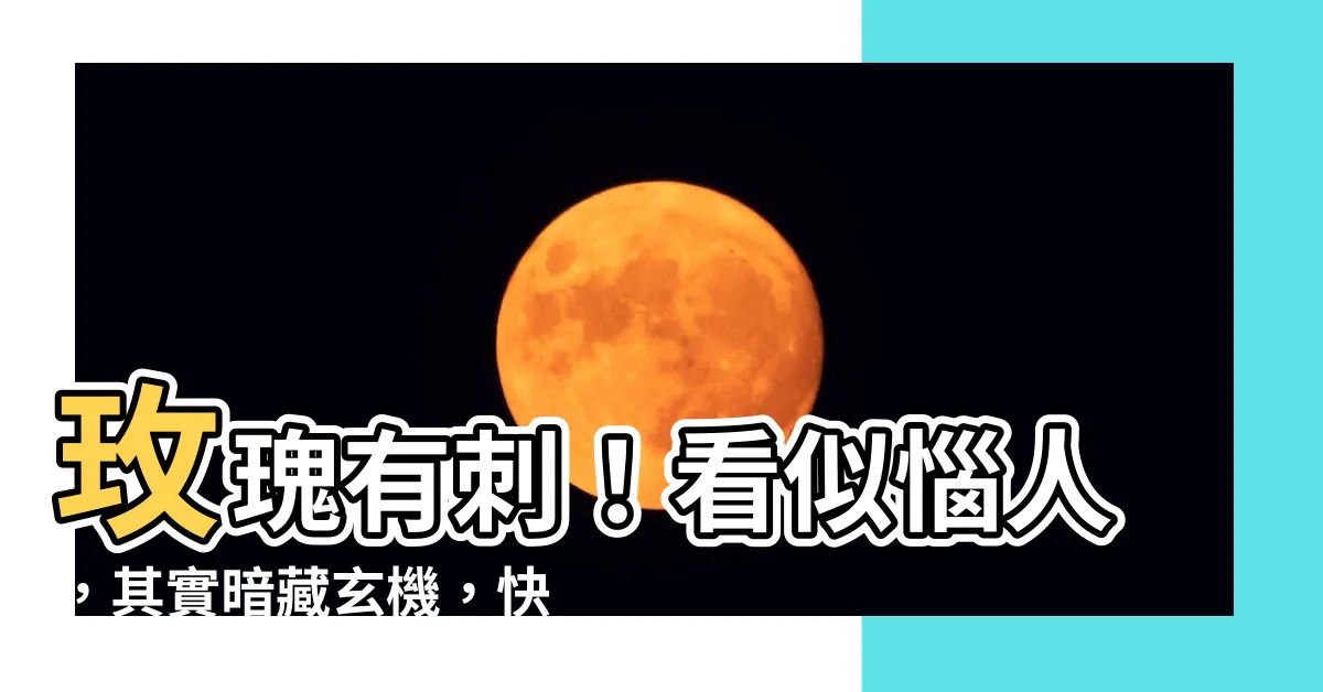 【玫瑰為什麼有刺】玫瑰有刺！看似惱人，其實暗藏玄機，快來一探究竟！