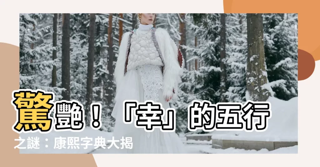 【幸五行】驚艷！「幸」的五行之謎：康熙字典大揭密