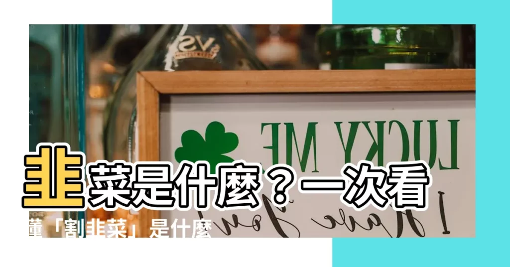 【什麼是韭菜】韭菜是什麼?一次看懂「割韭菜」是什麼意思,小心自己別被割!