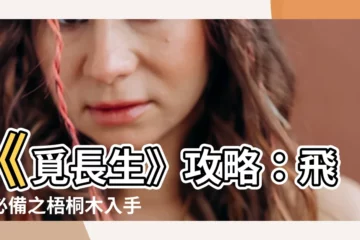 【覓長生 梧桐木】《覓長生》攻略：飛昇必備之梧桐木入手攻略！