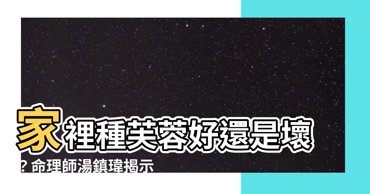 【家裡種芙蓉】家裡種芙蓉好還是壞？命理師湯鎮瑋揭示家中植栽的5大風水禁忌！